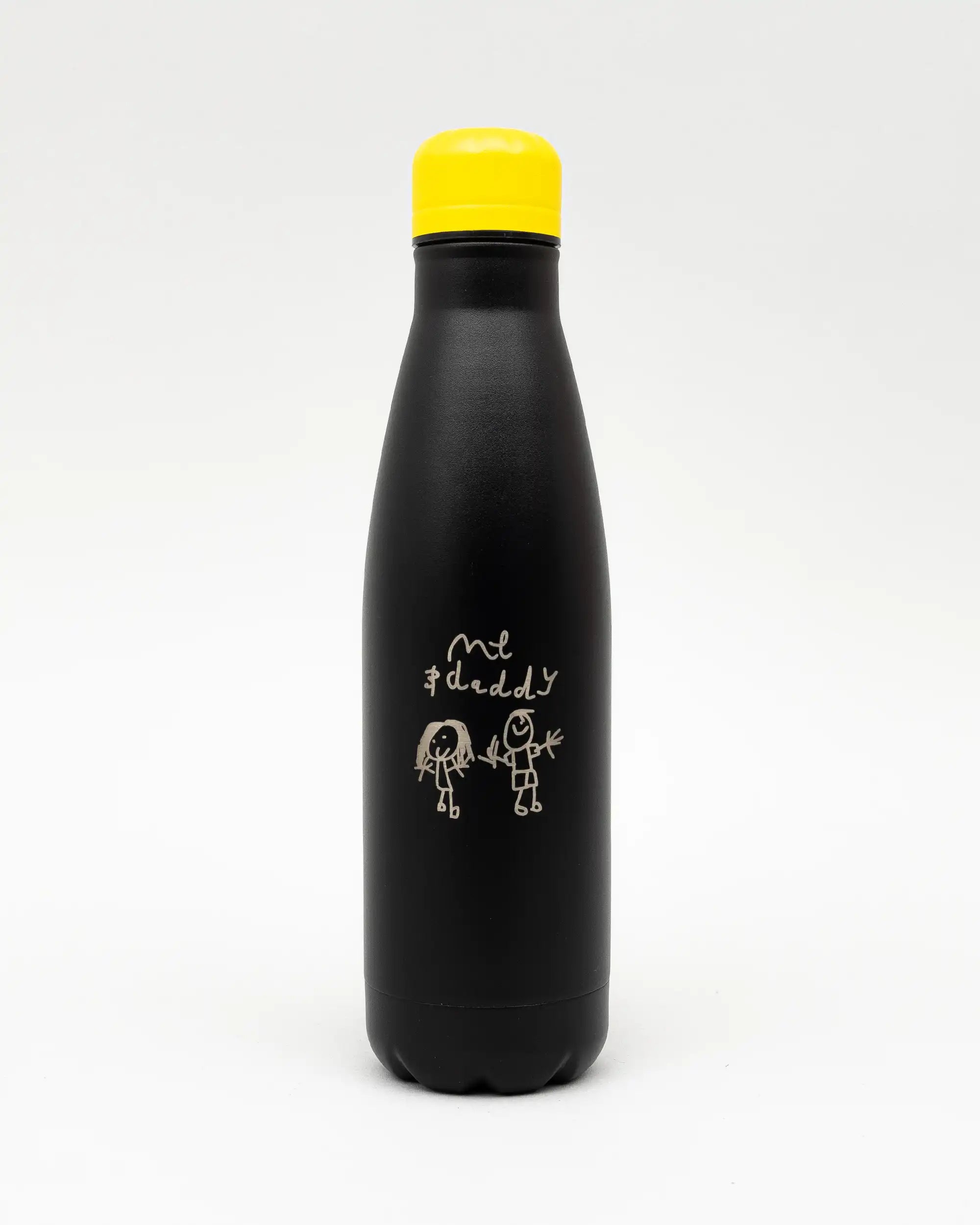 Black Personalised Stainless Steel Water Bottle – 500ml | Versai