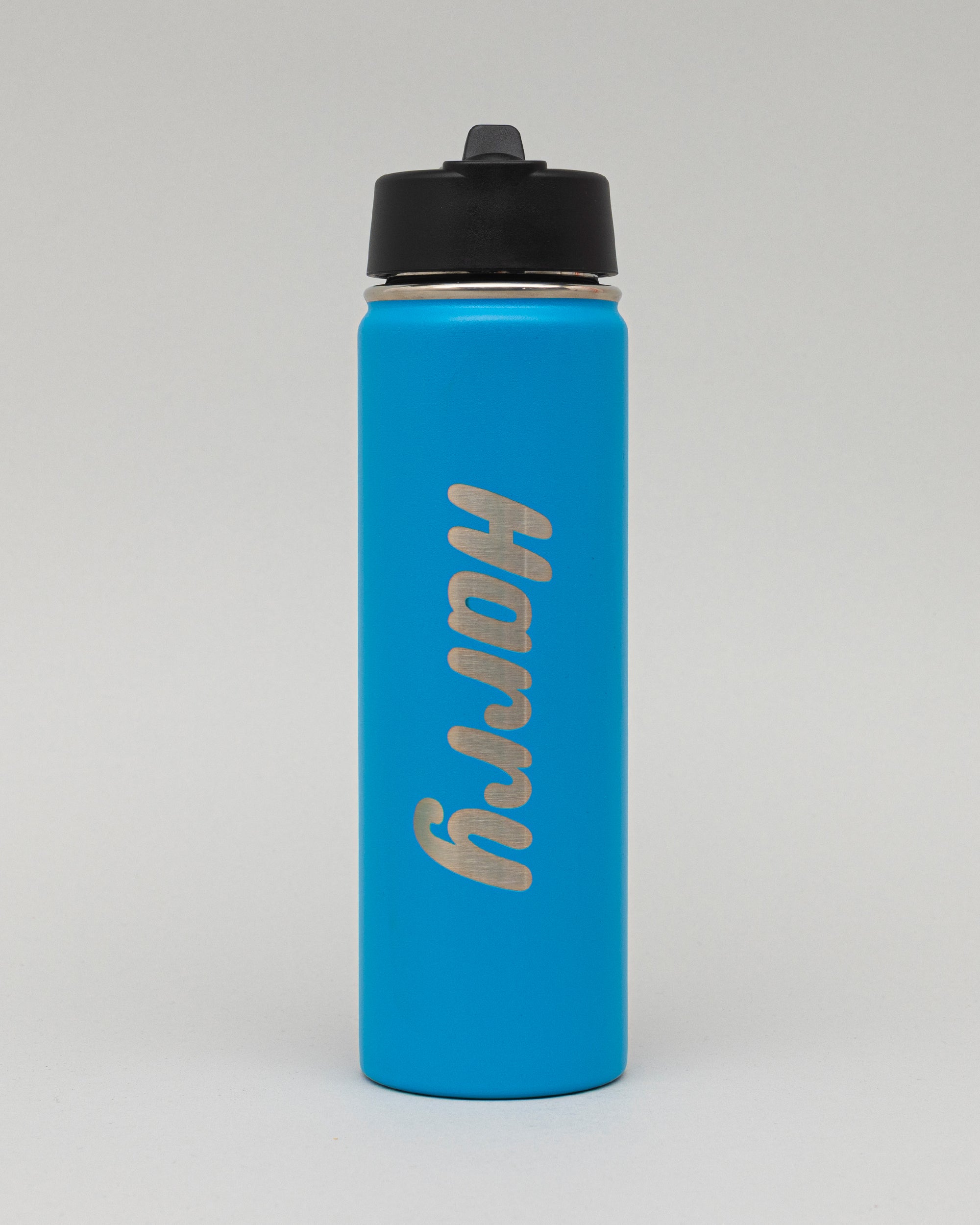 Blue Hydra Straw — Personalised Stainless Steel Flip Straw Bottle (18oz / 22oz / 32oz)