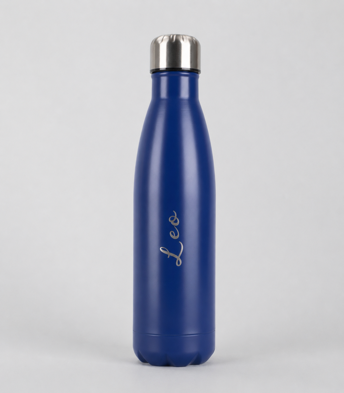 Personalised Stainless Steel Cola Shape Water Bottle - 500ml - Dark Navy