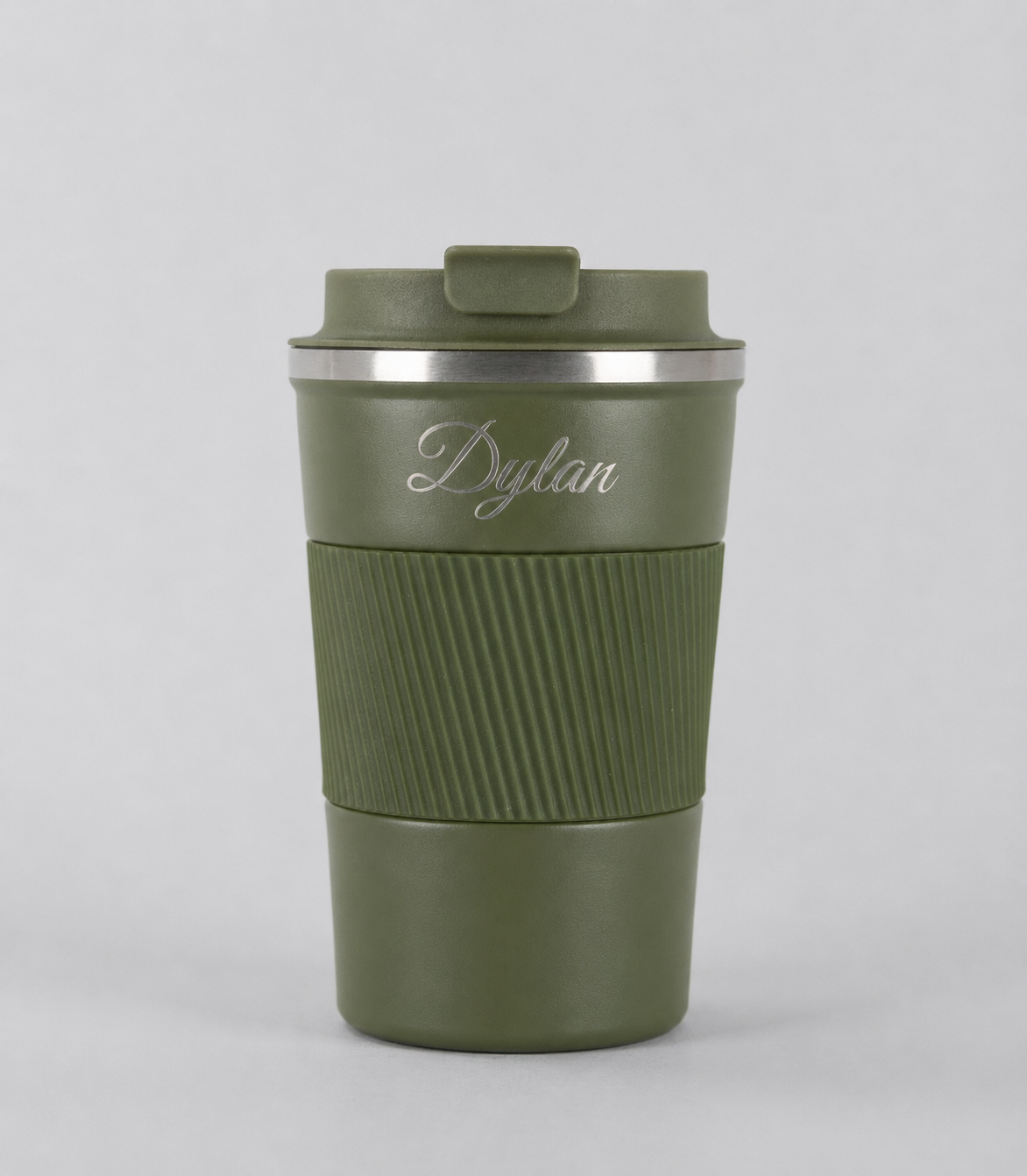 Personalised Stainless Steel Coffee Cup – 380ml & 510ml | Double-Walled Travel Mug with Leakproof Lid