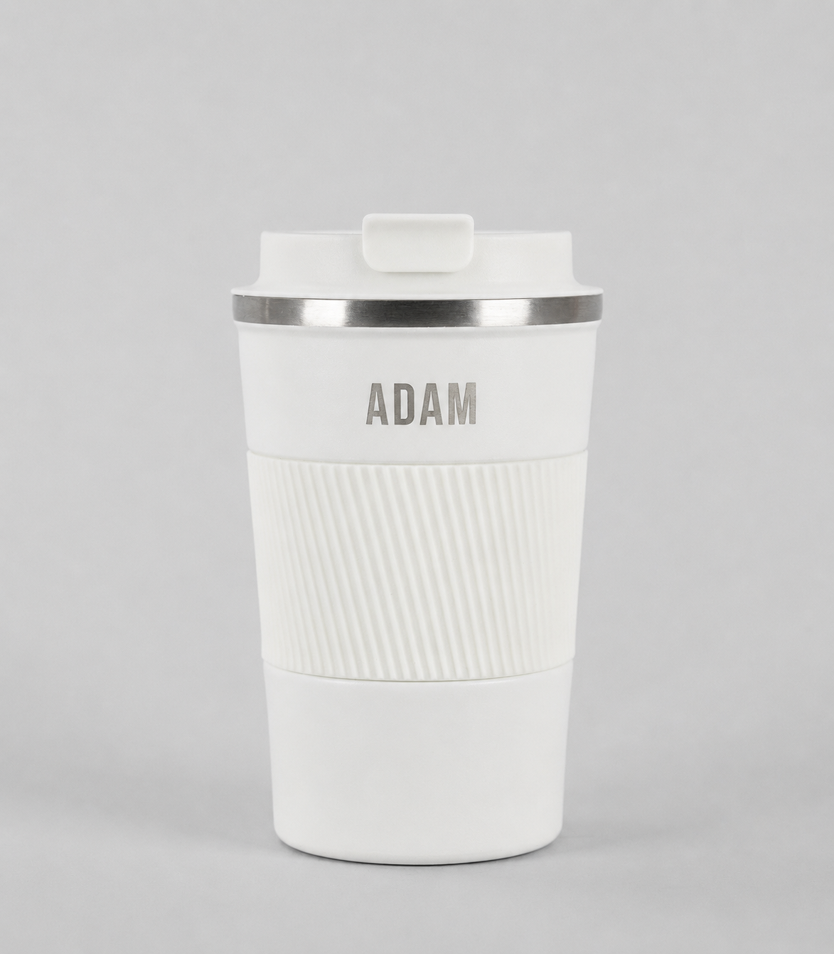 Personalised Stainless Steel Coffee Cup – 380ml & 510ml | Double-Walled Travel Mug with Leakproof Lid