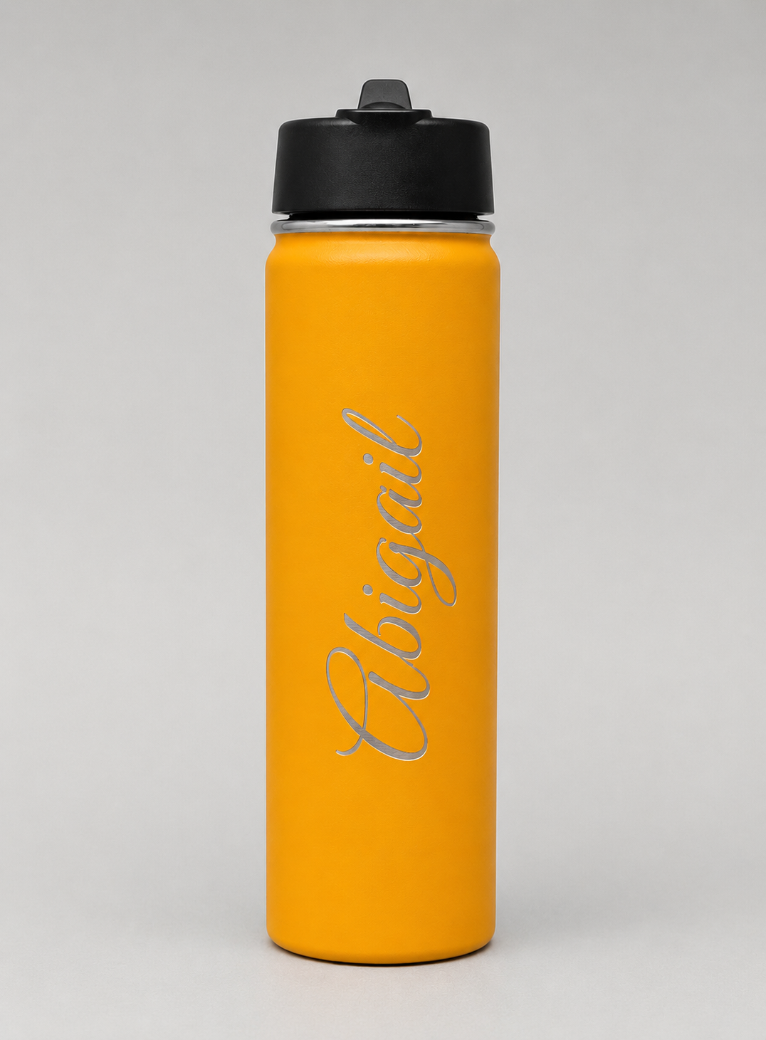 Orange Hydra Straw — Personalised Stainless Steel Flip Straw Bottle (18oz / 22oz / 32oz)