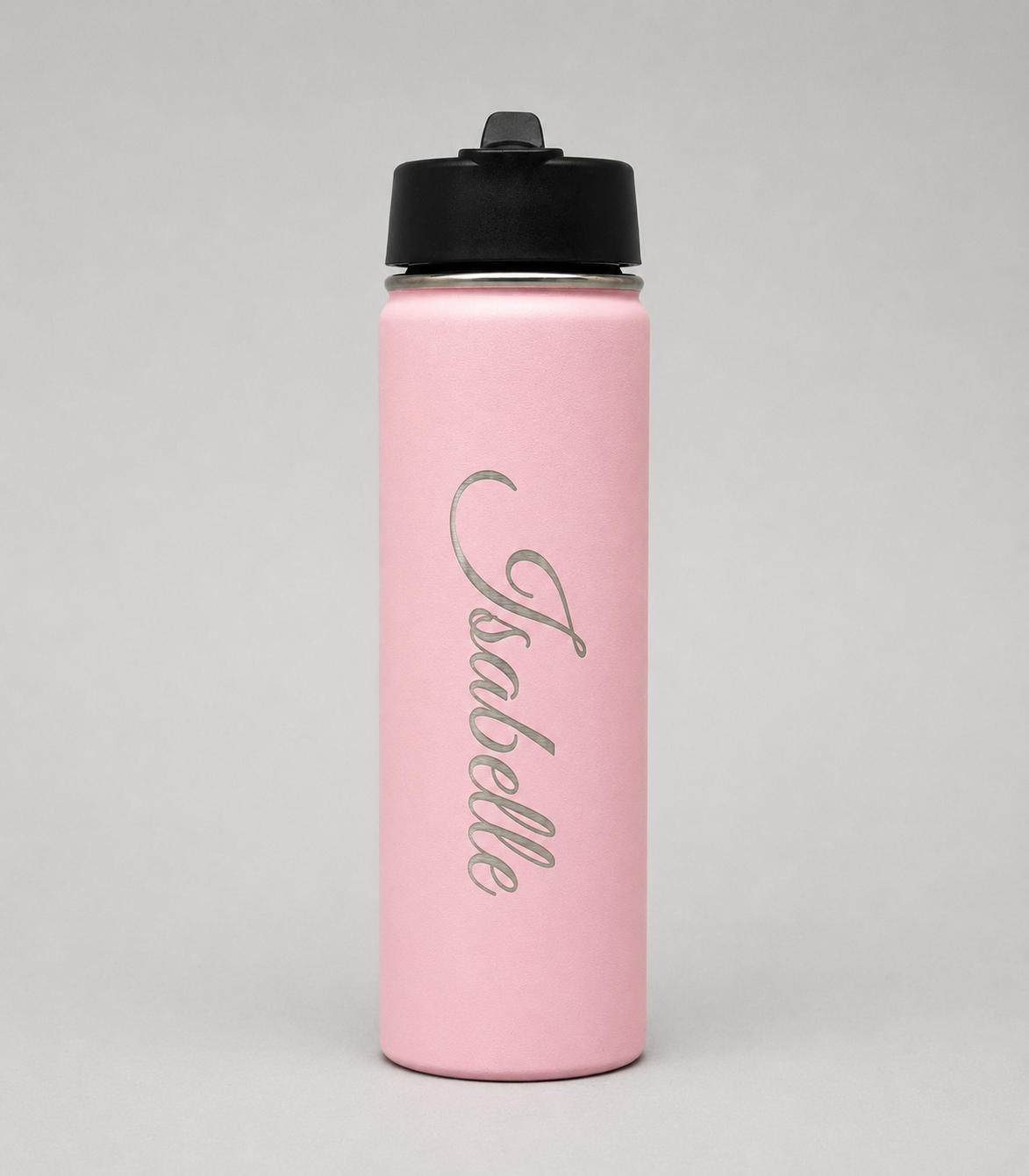 Pink Hydra Straw — Personalised Stainless Steel Flip Straw Bottle (18oz / 22oz / 32oz)