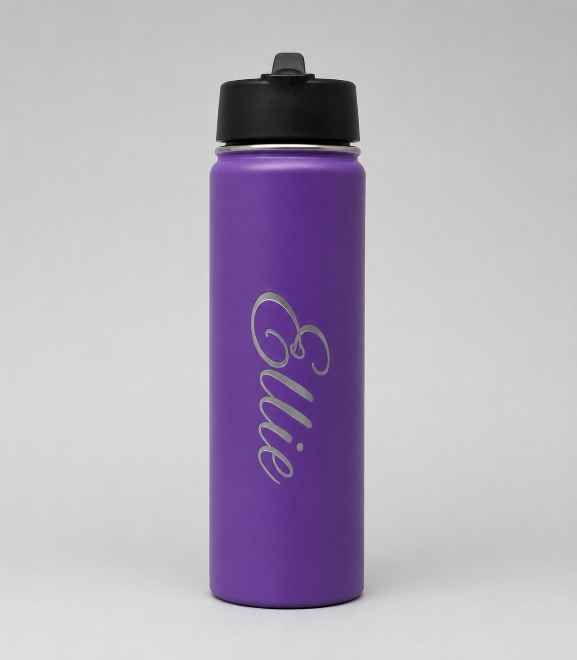 Purple Hydra Straw — Personalised Stainless Steel Flip Straw Bottle (18oz / 22oz / 32oz)