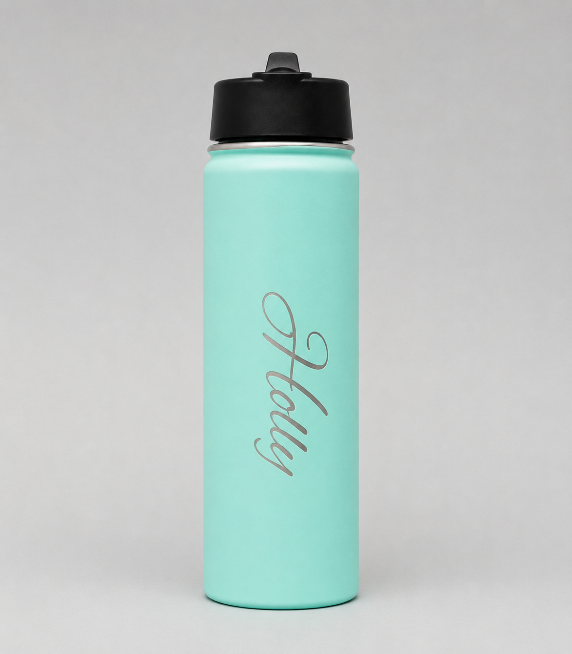 Sky Blue Hydra Straw — Personalised Stainless Steel Flip Straw Bottle (18oz / 22oz / 32oz)