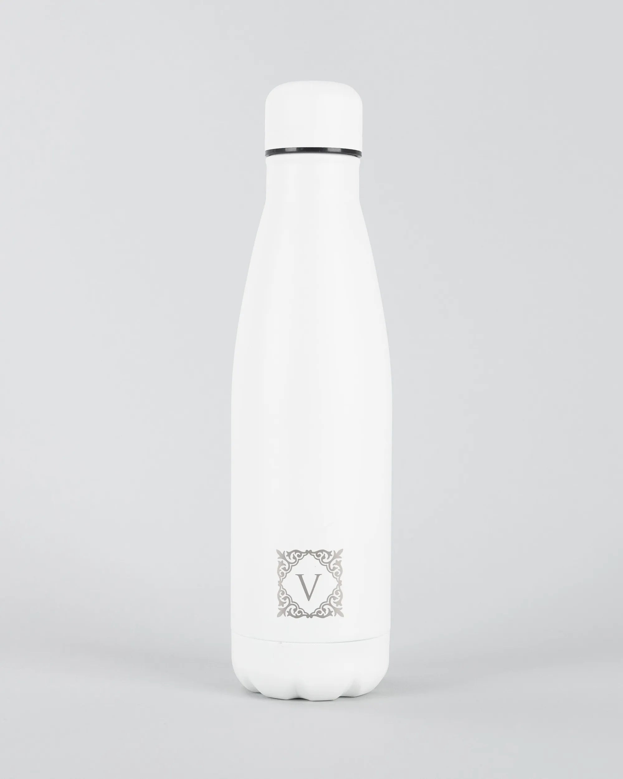 White Personalised Stainless Steel Water Bottle – 500ml | Versai