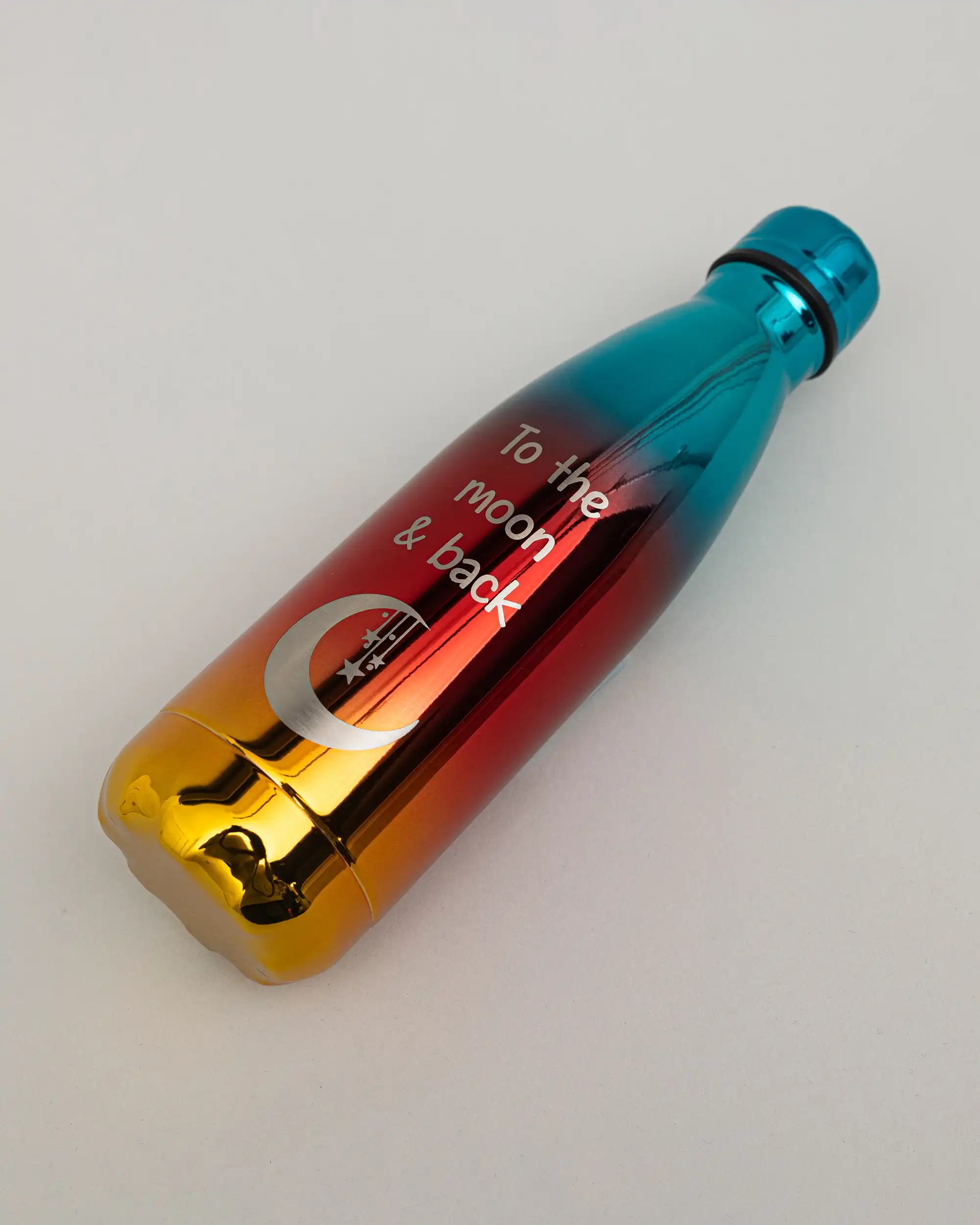 Blue Red UV Painted Personalised Stainless Steel Water Bottle – 500ml & 750ml | Double-Walled Insulated Flask | Keeps Drinks Hot or Cold for Hours | Willys Bottles