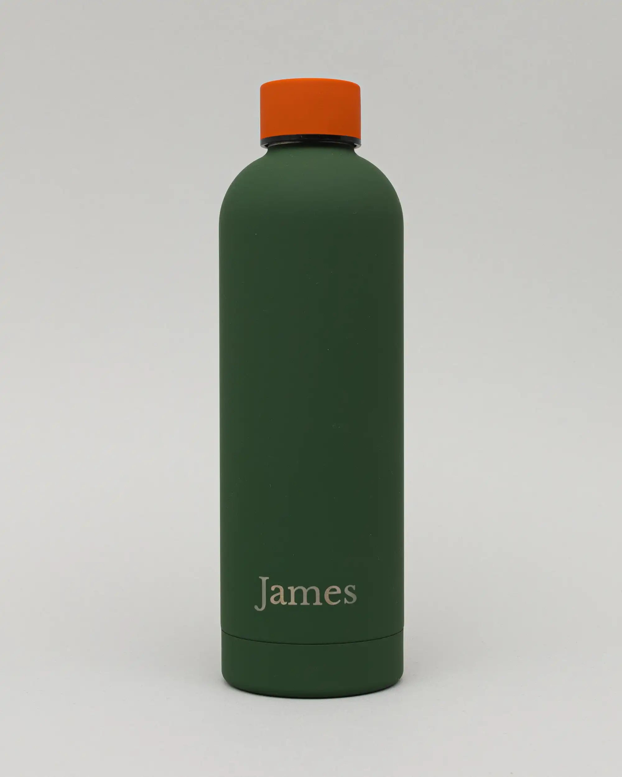 Personalised Stainless Steel EasyPour Water Bottle - 500ml & 750ml - Forest Green