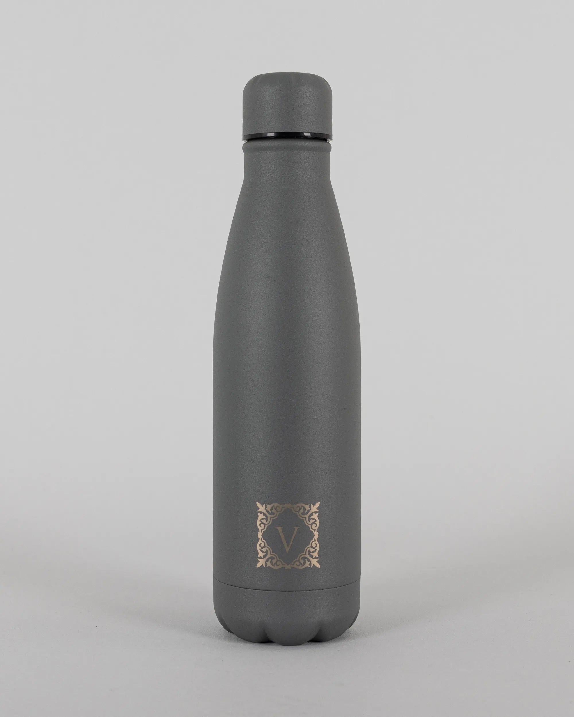 Grey Personalised Stainless Steel Water Bottle – 500ml | Versai
