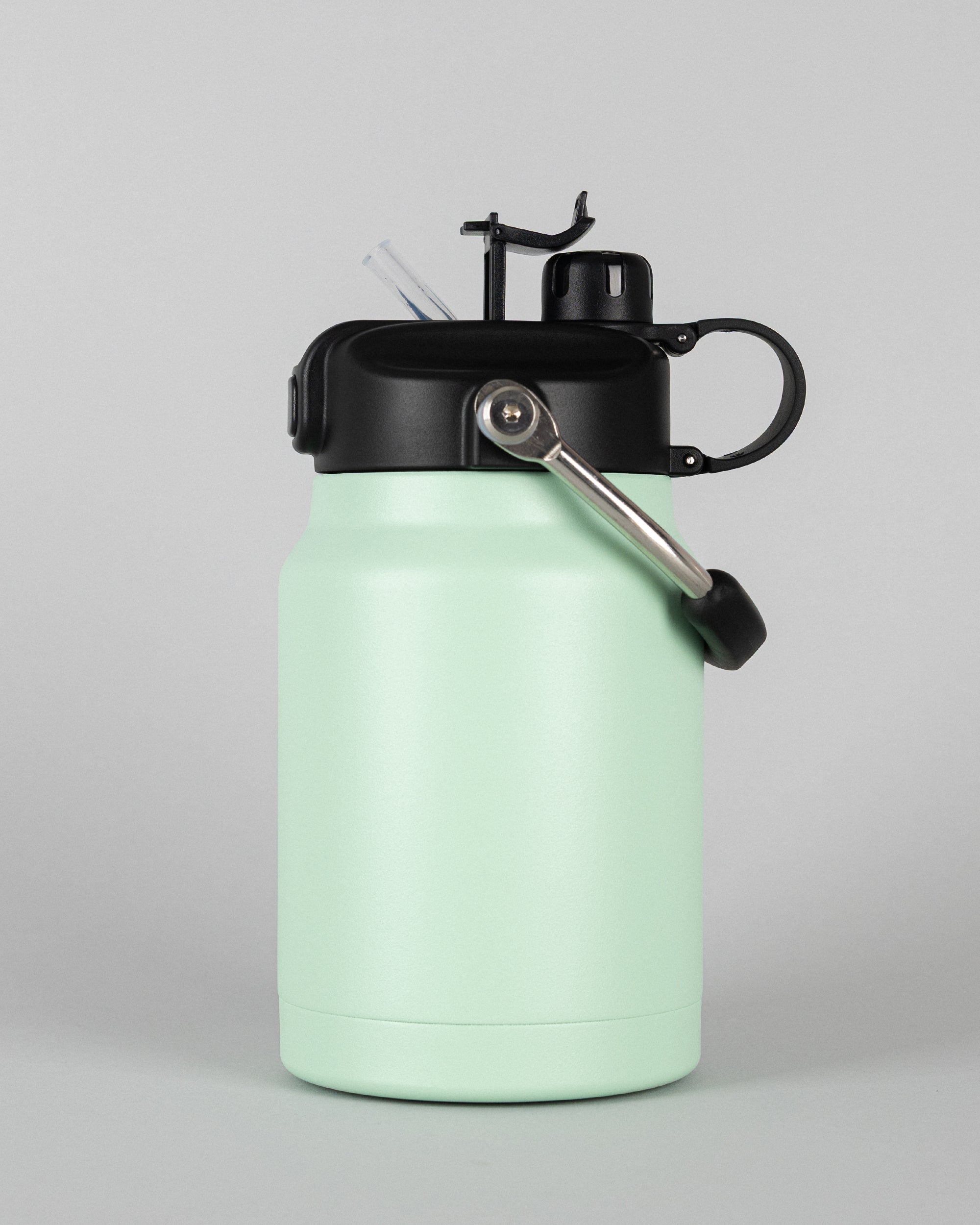 Versai 1.1L Mint Stainless Steel Straw Spout Water Bottle