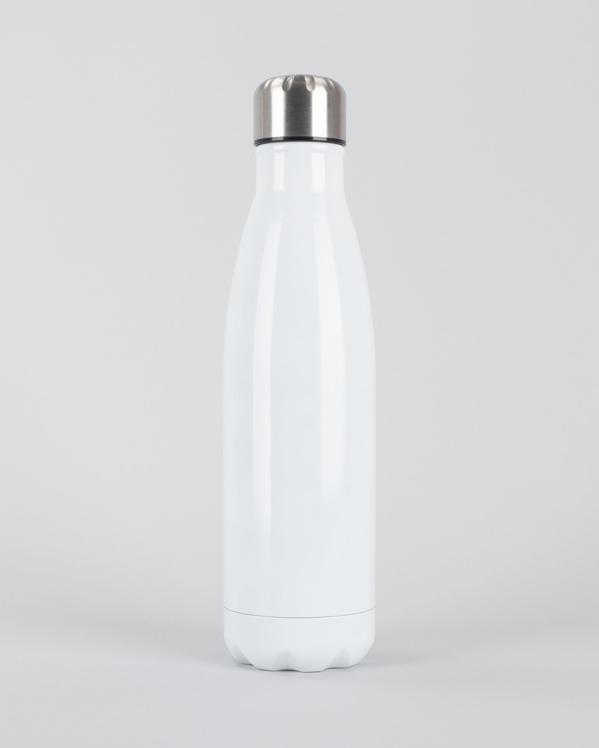 Personalised Stainless Steel Cola Shape Water Bottle - 500ml - White