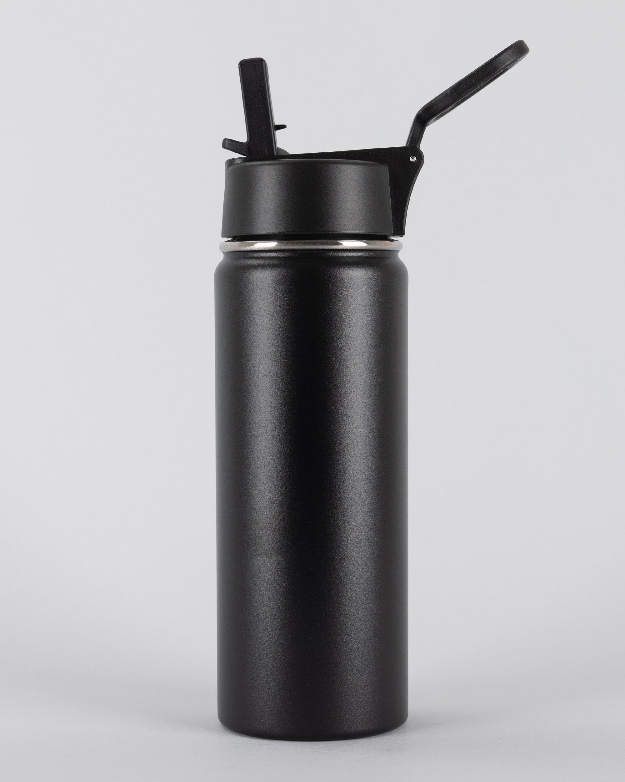 Black Hydra Straw — Personalised Stainless Steel Flip Straw Bottle (18oz / 22oz / 32oz)