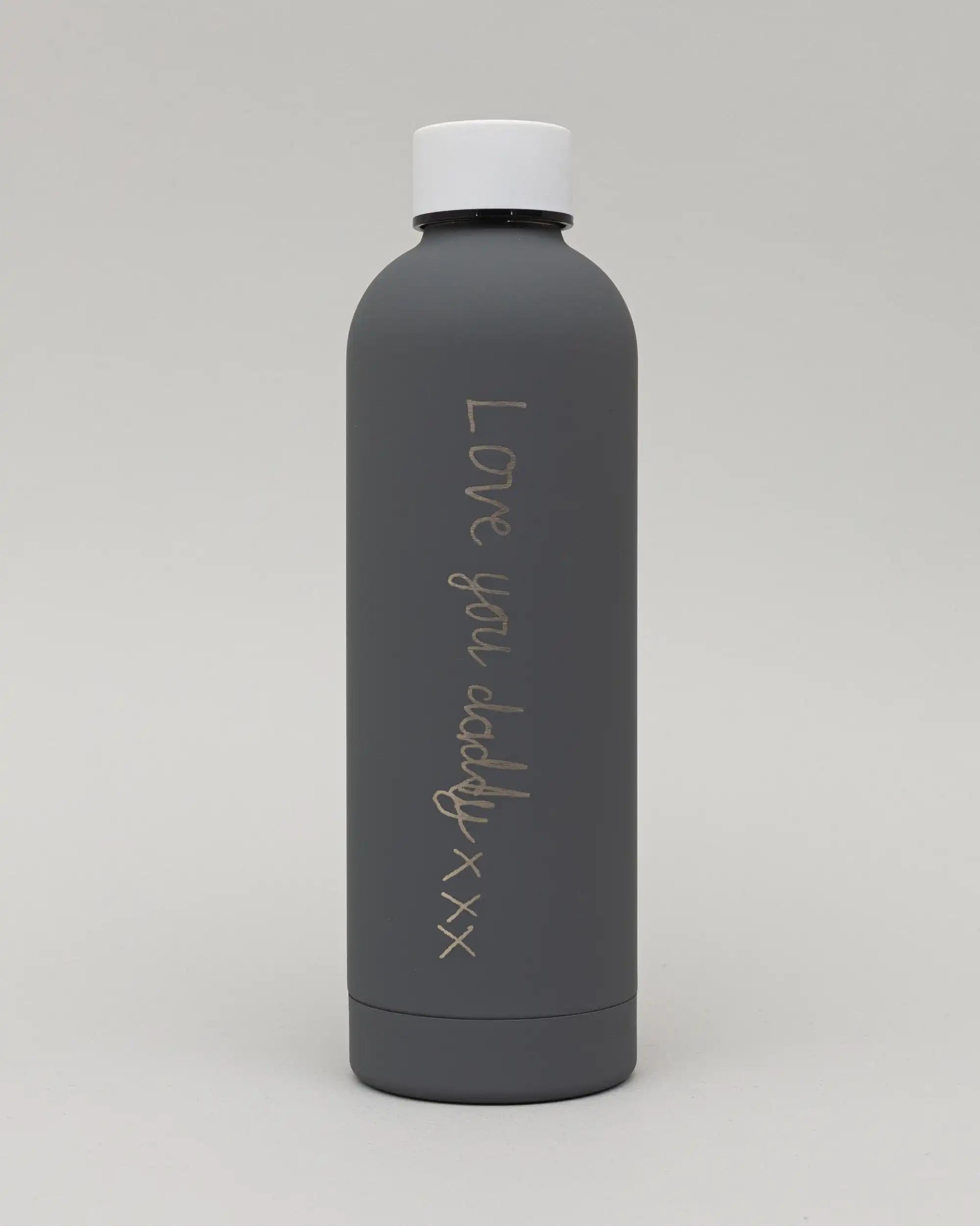 Personalised Stainless Steel EasyPour Water Bottle - 500ml & 750ml - Grey