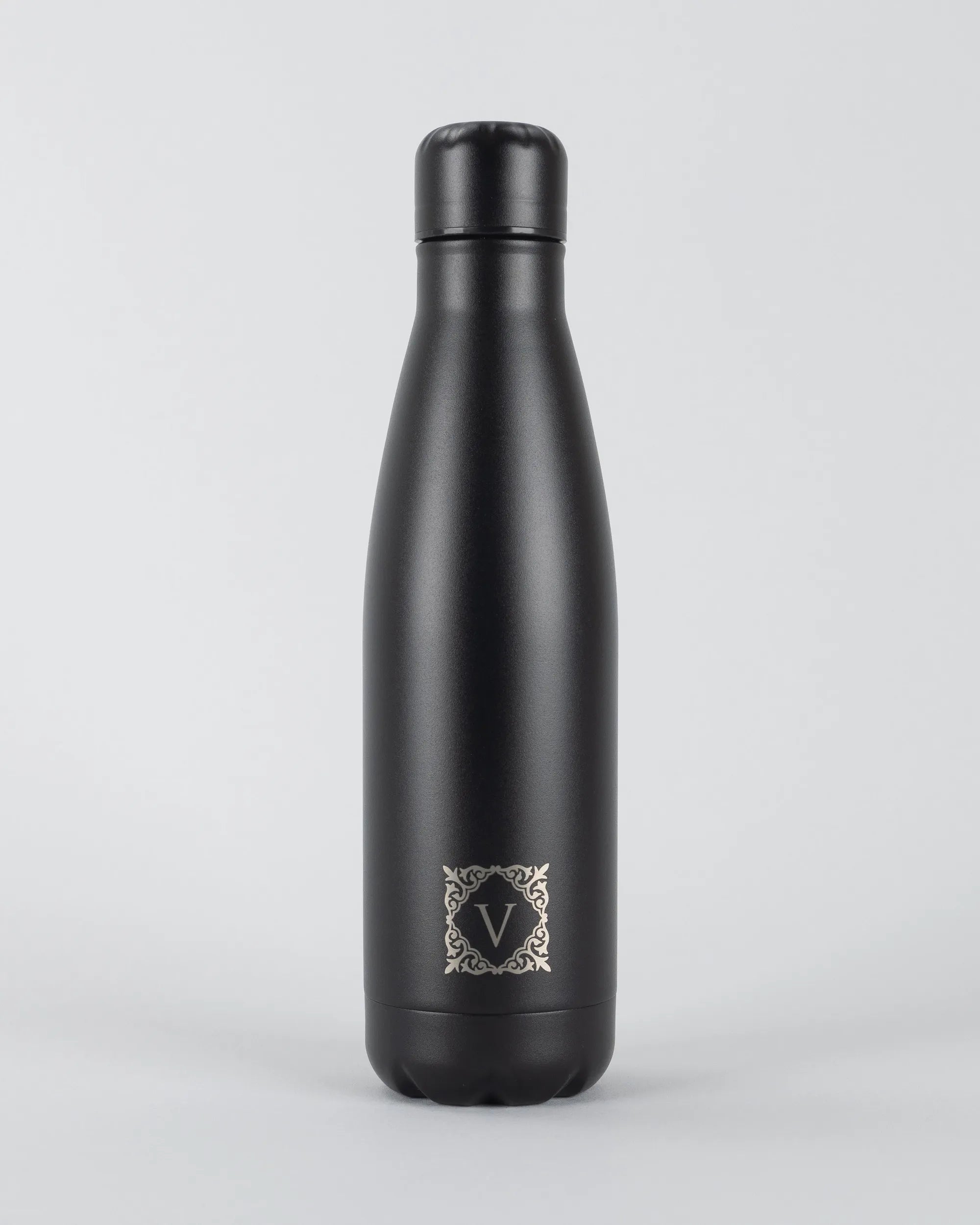Black Personalised Stainless Steel Water Bottle – 500ml | Versai