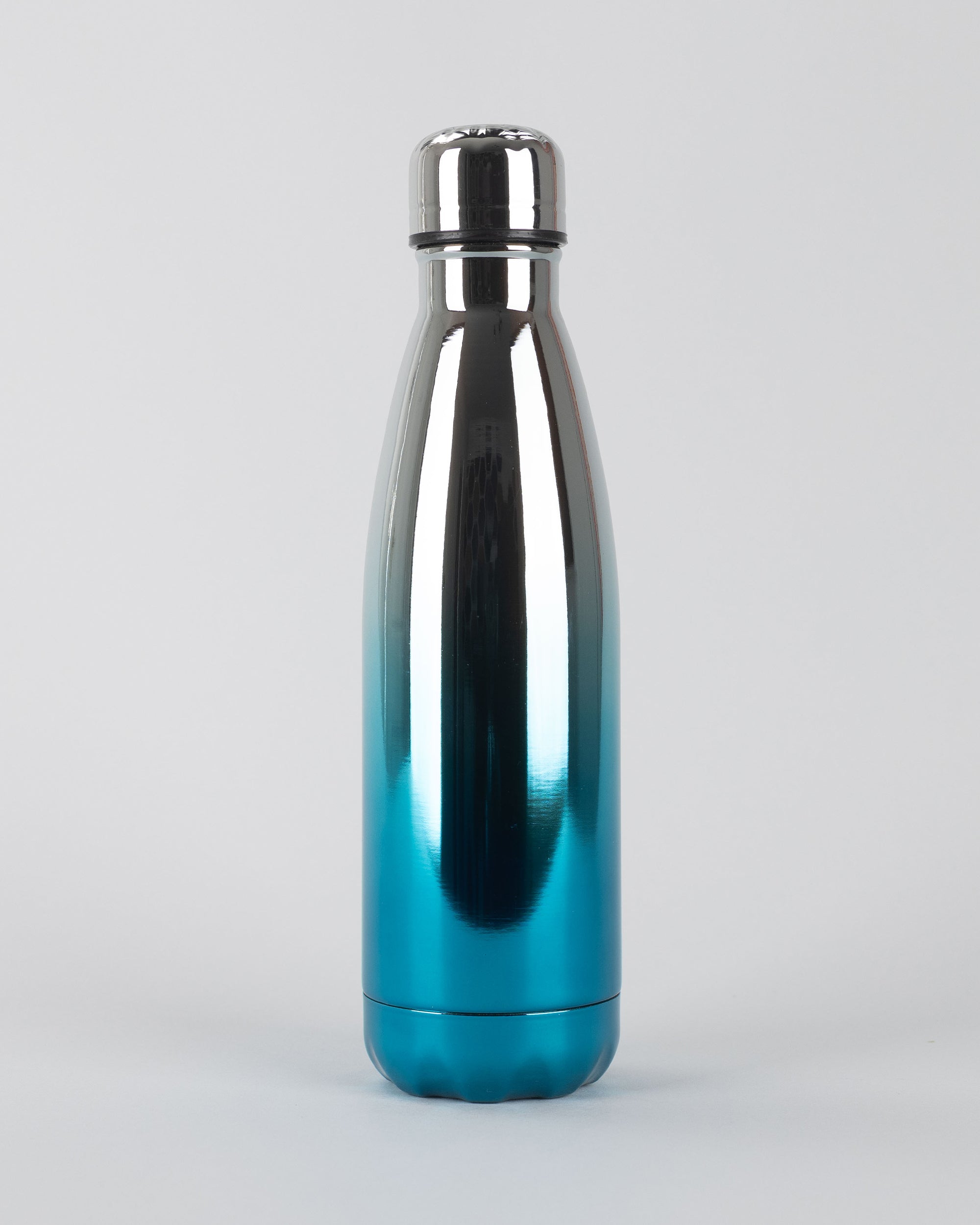 Chrome Blue Personalised Stainless Steel Water Bottle – 500ml & 750ml | Double-Walled Insulated Flask | Keeps Drinks Hot or Cold for Hours | Willys Bottles