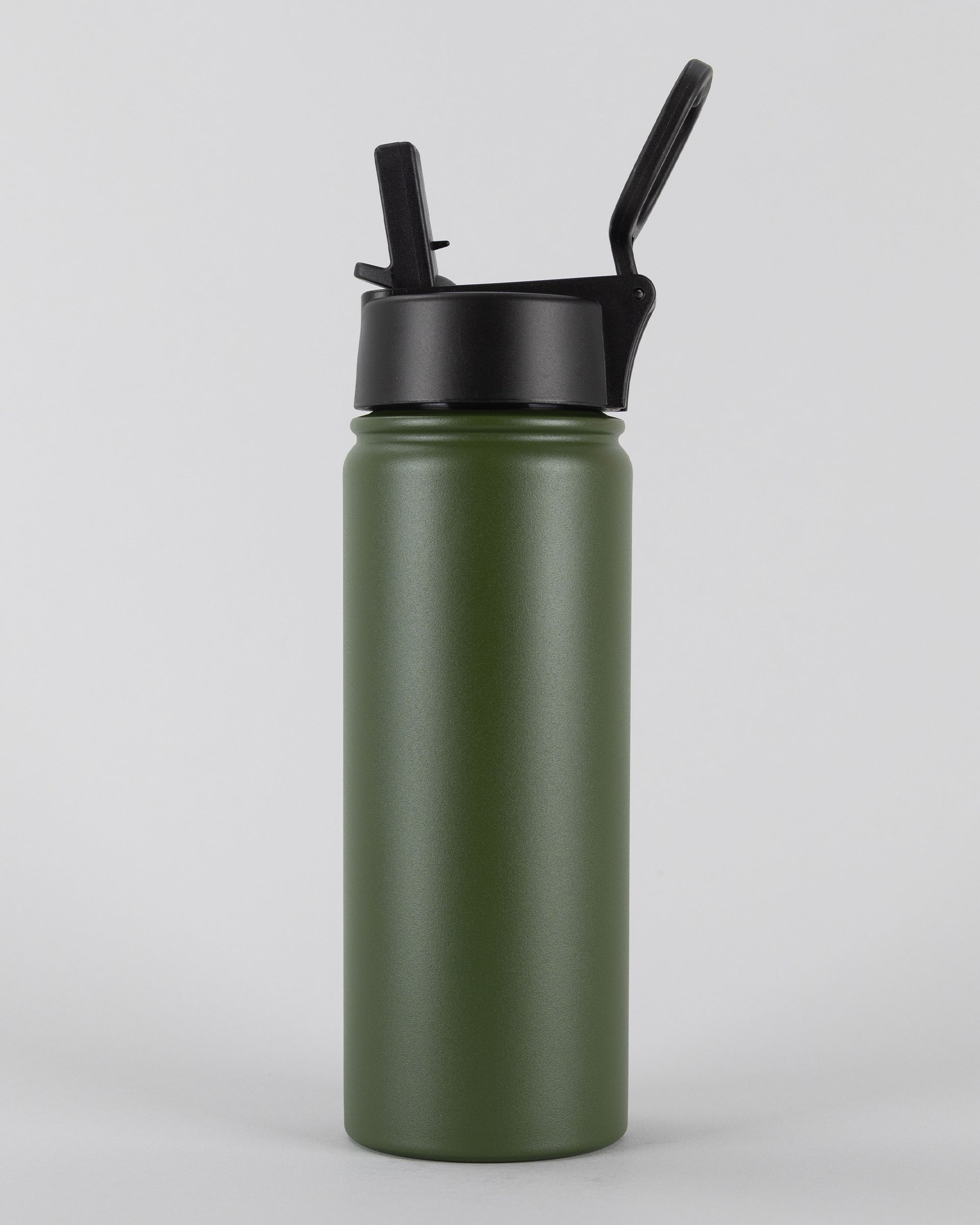 Forest Green Hydra Straw — Personalised Stainless Steel Flip Straw Bottle (18oz / 22oz / 32oz)