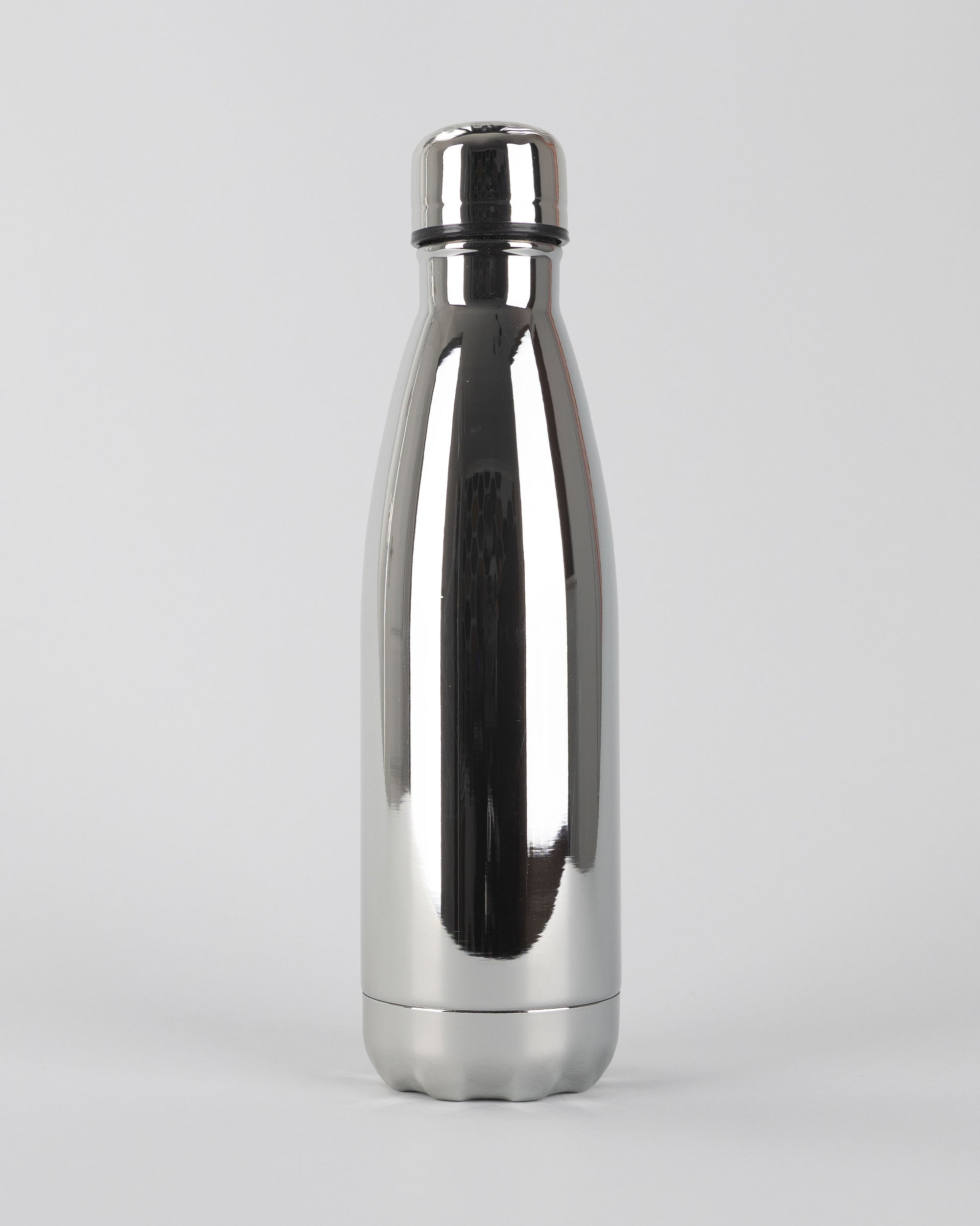 Chrome Personalised Stainless Steel Water Bottle – 500ml & 750ml | Double-Walled Insulated Flask | Keeps Drinks Hot or Cold for Hours | Willys Bottles