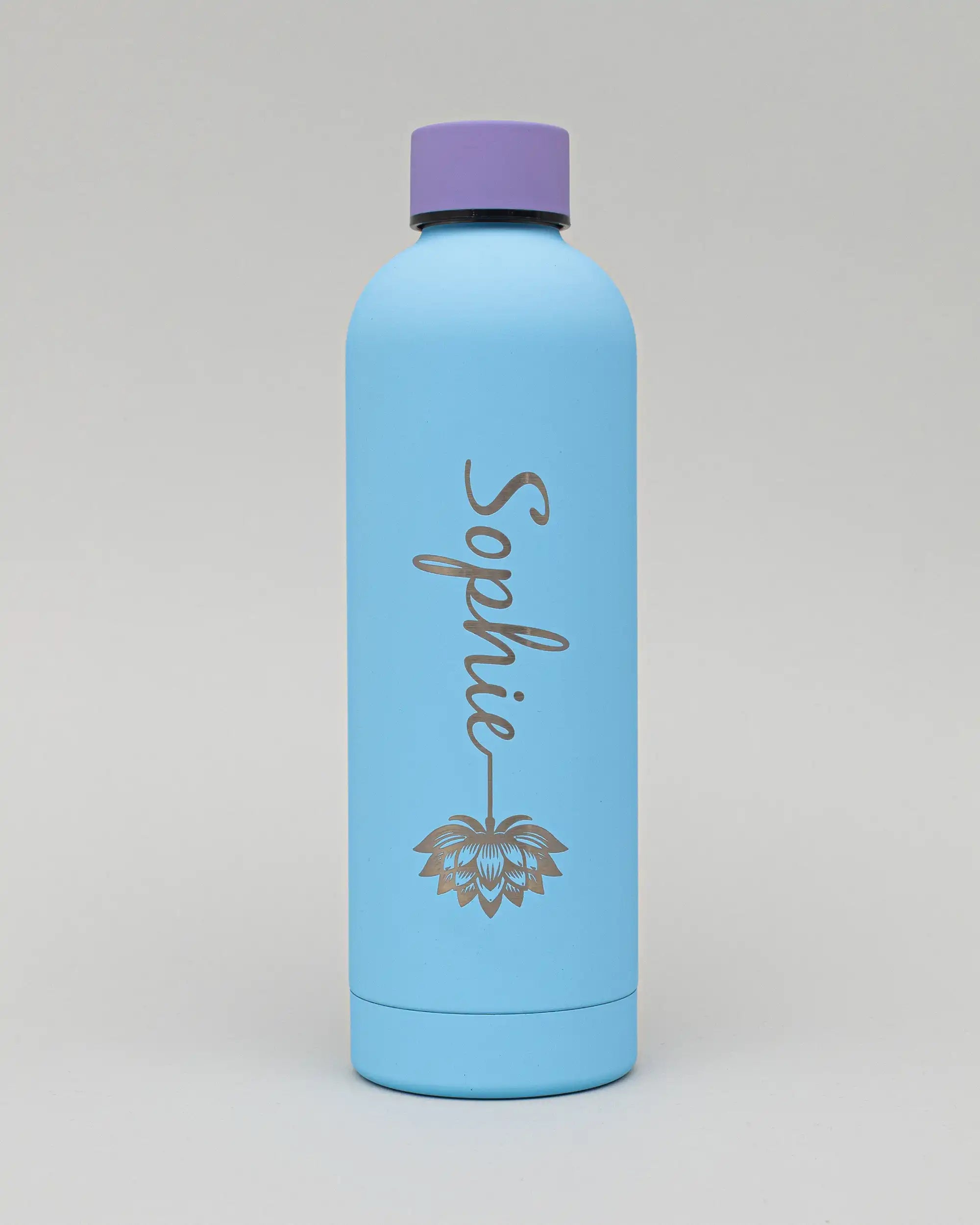 Personalised Stainless Steel EasyPour Water Bottle - 500ml & 750ml - Sky Blue