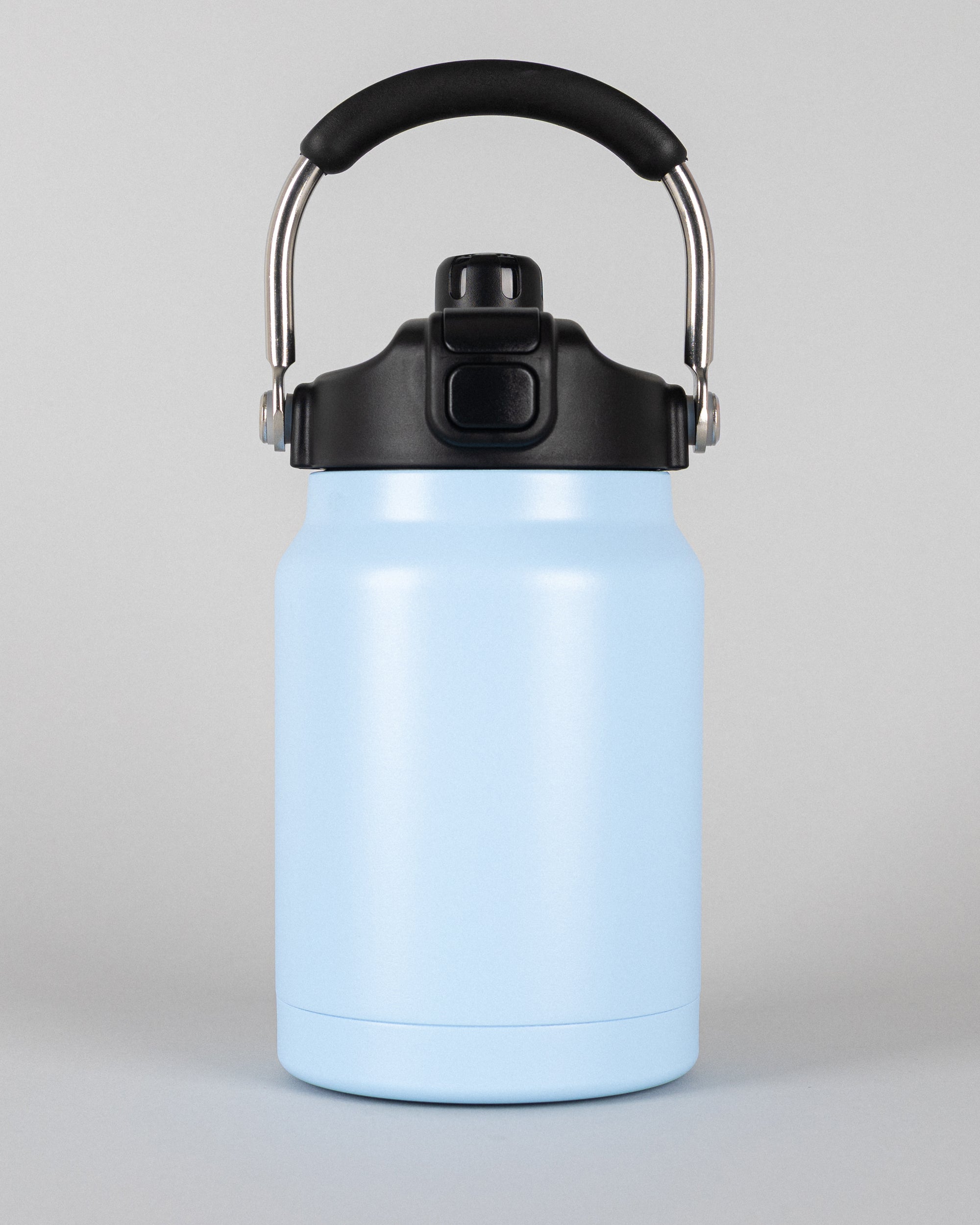 Versai 1.1L Sky Blue Stainless Steel Straw Spout Water Bottle