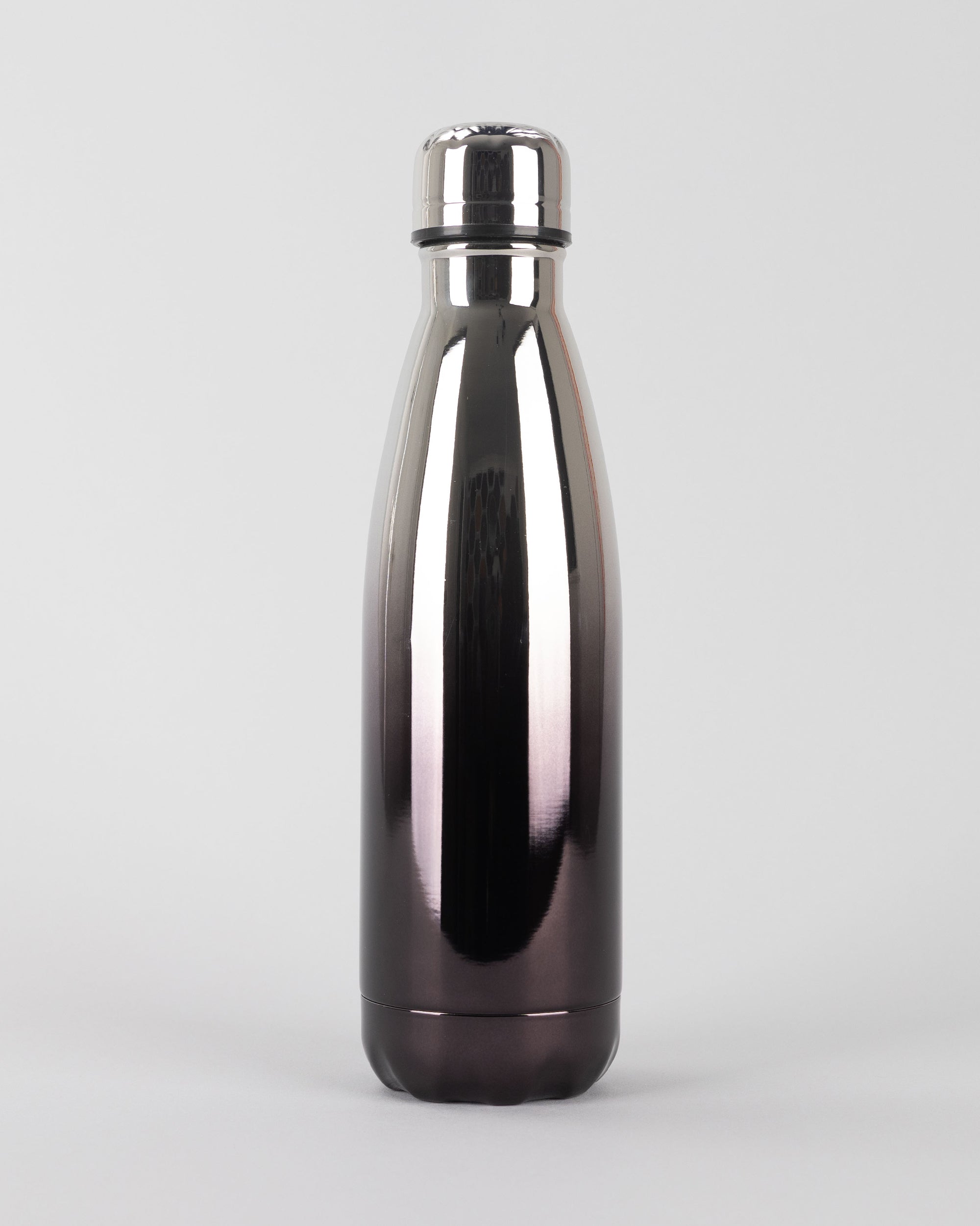 Chrome Black Personalised Stainless Steel Water Bottle - 500ml  | Double-Walled Insulated Flask | Keeps Drinks Hot or Cold for Hours | Willys Bottles