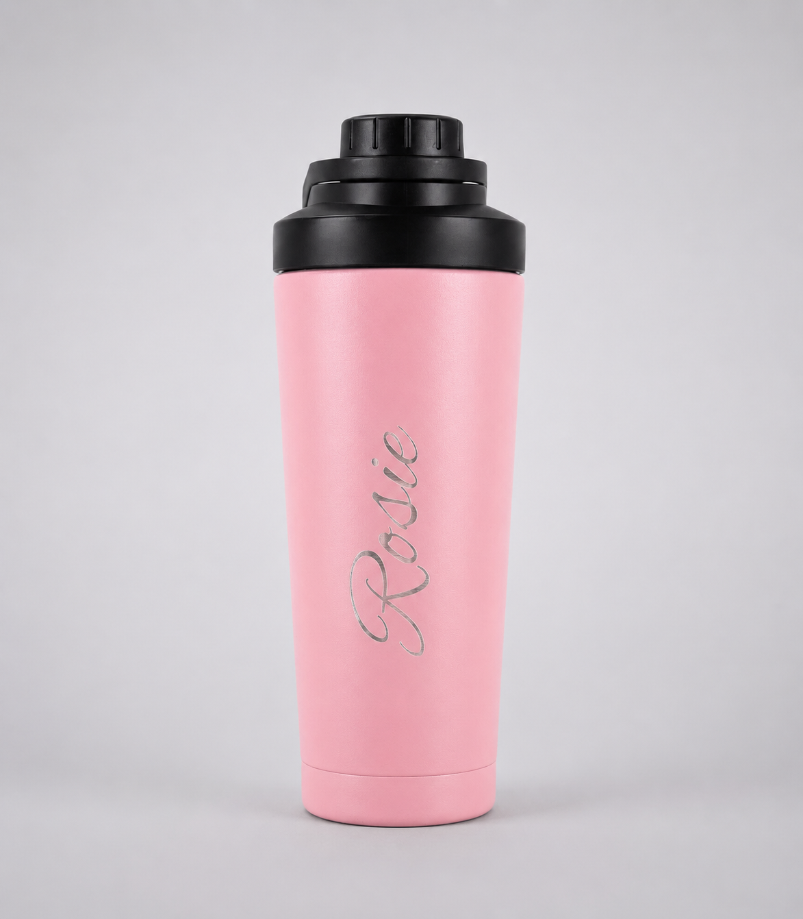 Pink Personalised Stainless Steel Protein Shaker Bottle (750ml)