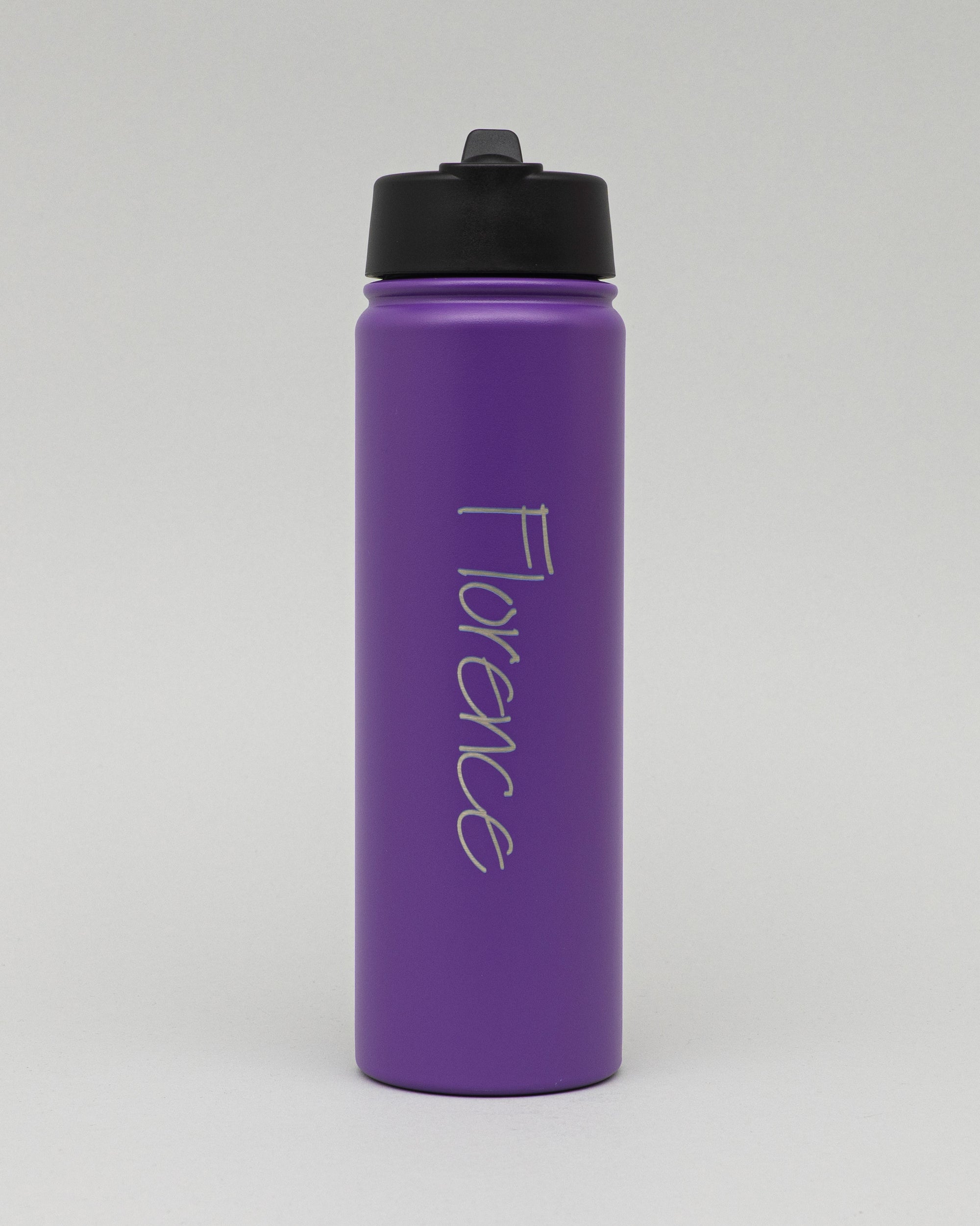 Purple Hydra Straw — Personalised Stainless Steel Flip Straw Bottle (18oz / 22oz / 32oz)