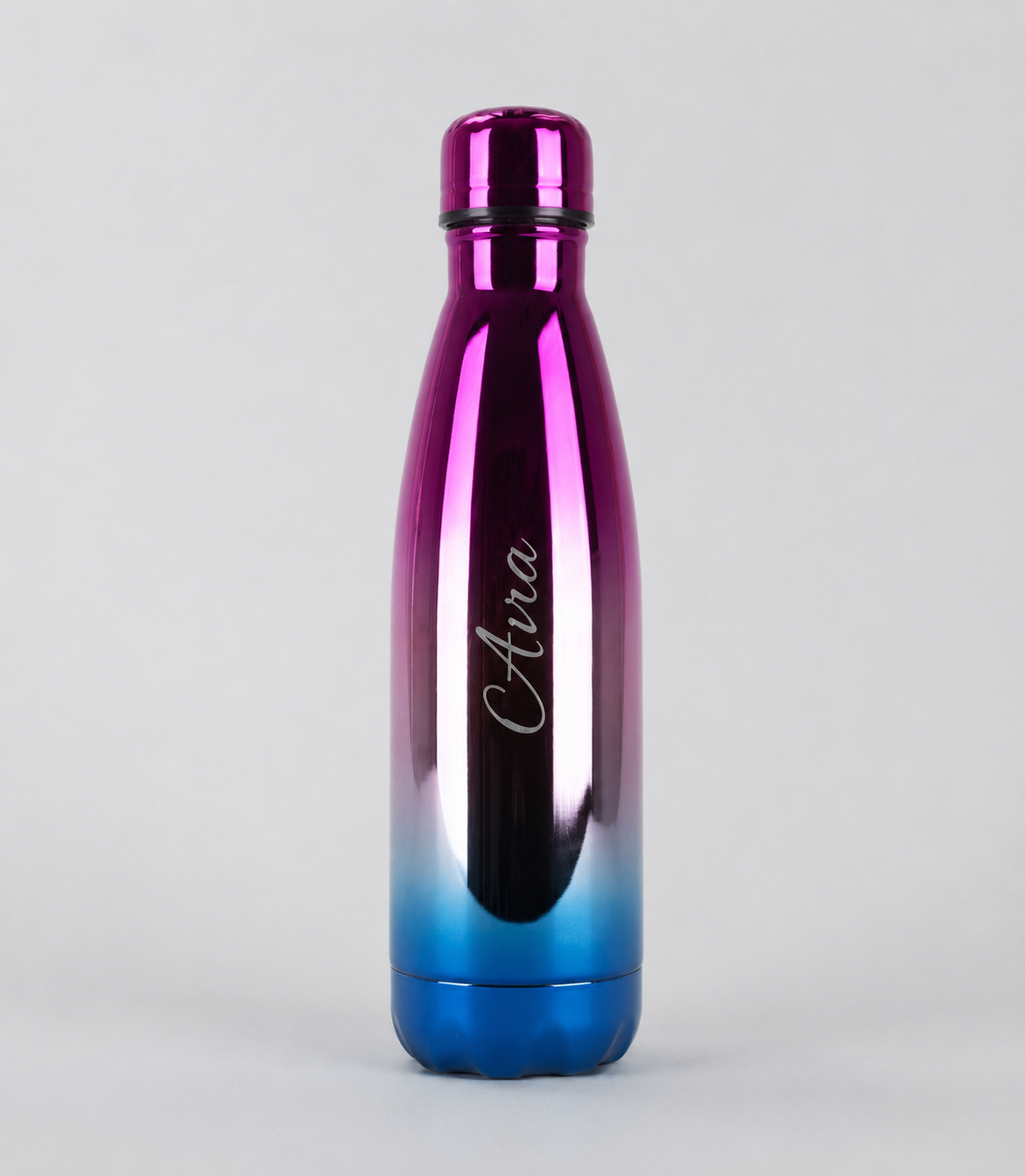 Pink Blue UV Painted Personalised Stainless Steel Water Bottle – 500ml & 750ml | Double-Walled Insulated Flask | Keeps Drinks Hot or Cold for Hours | Willys Bottles