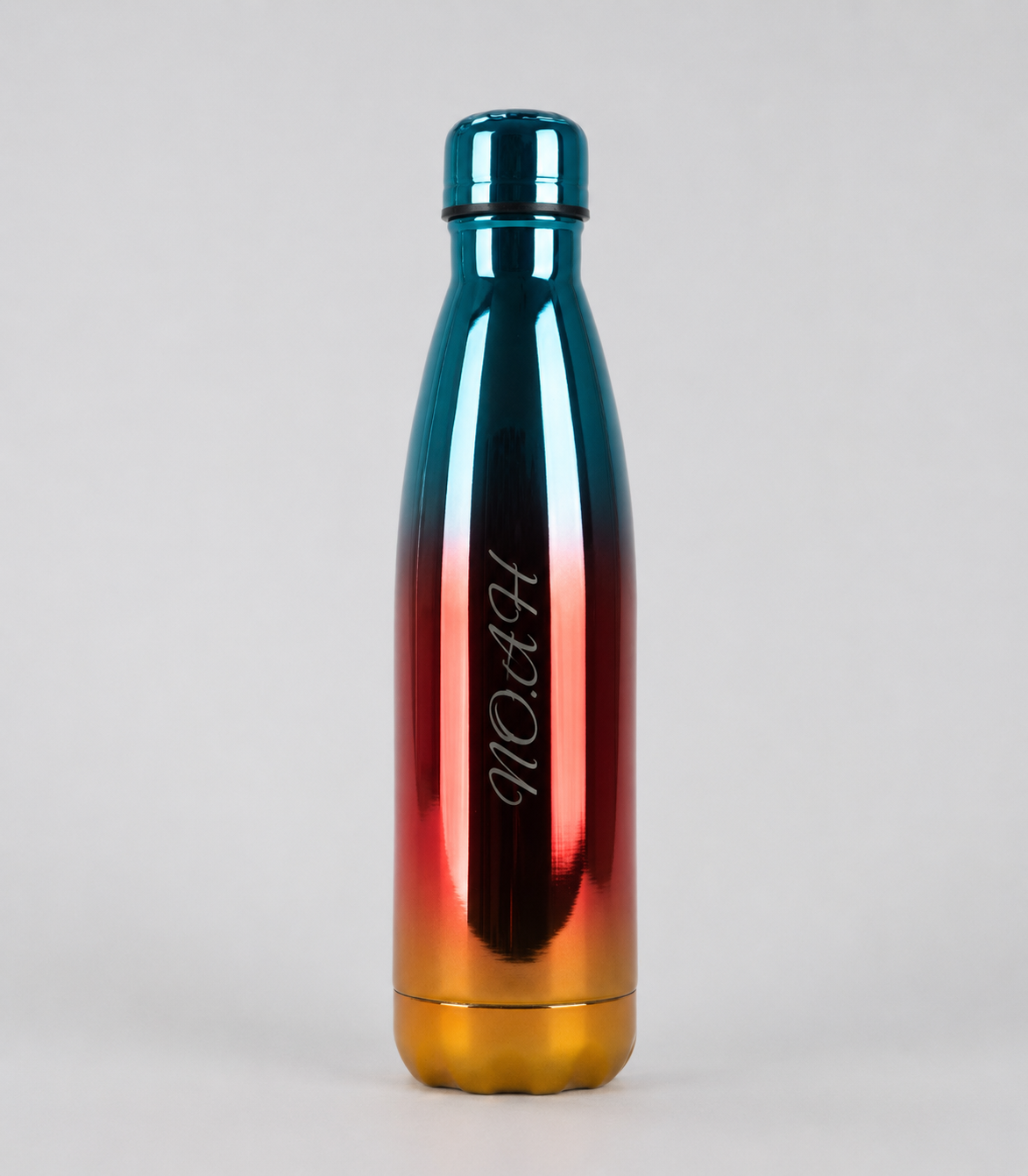 Blue Red UV Painted Personalised Stainless Steel Water Bottle – 500ml & 750ml | Double-Walled Insulated Flask | Keeps Drinks Hot or Cold for Hours | Willys Bottles