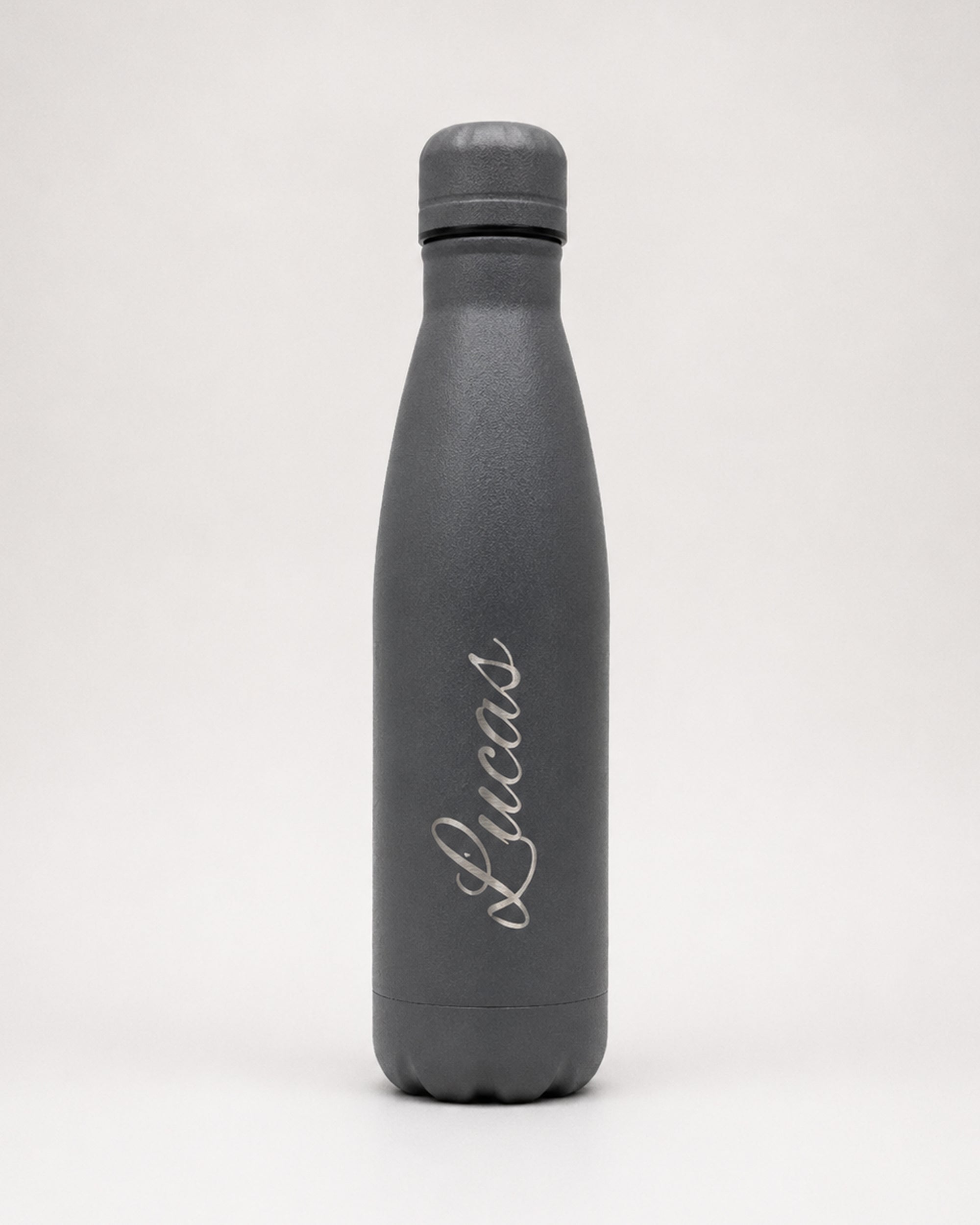 Grey Personalised Stainless Steel Water Bottle – 500ml | Versai