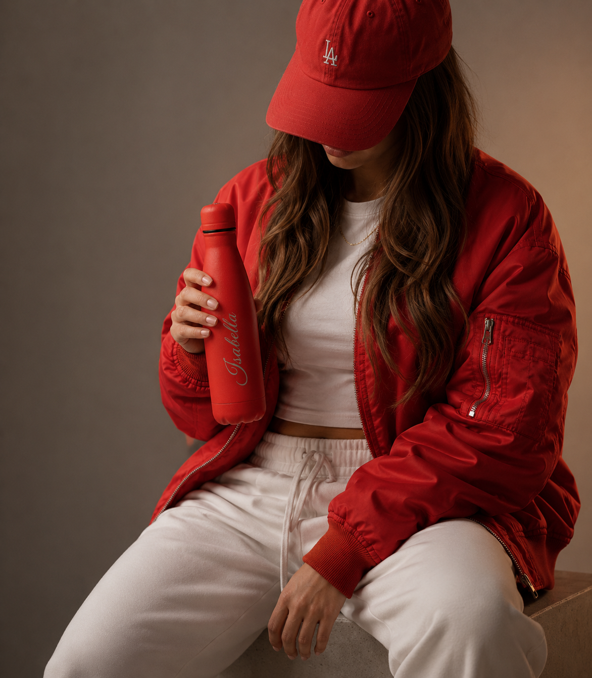Red Personalised Stainless Steel Water Bottle – 500ml | Versai