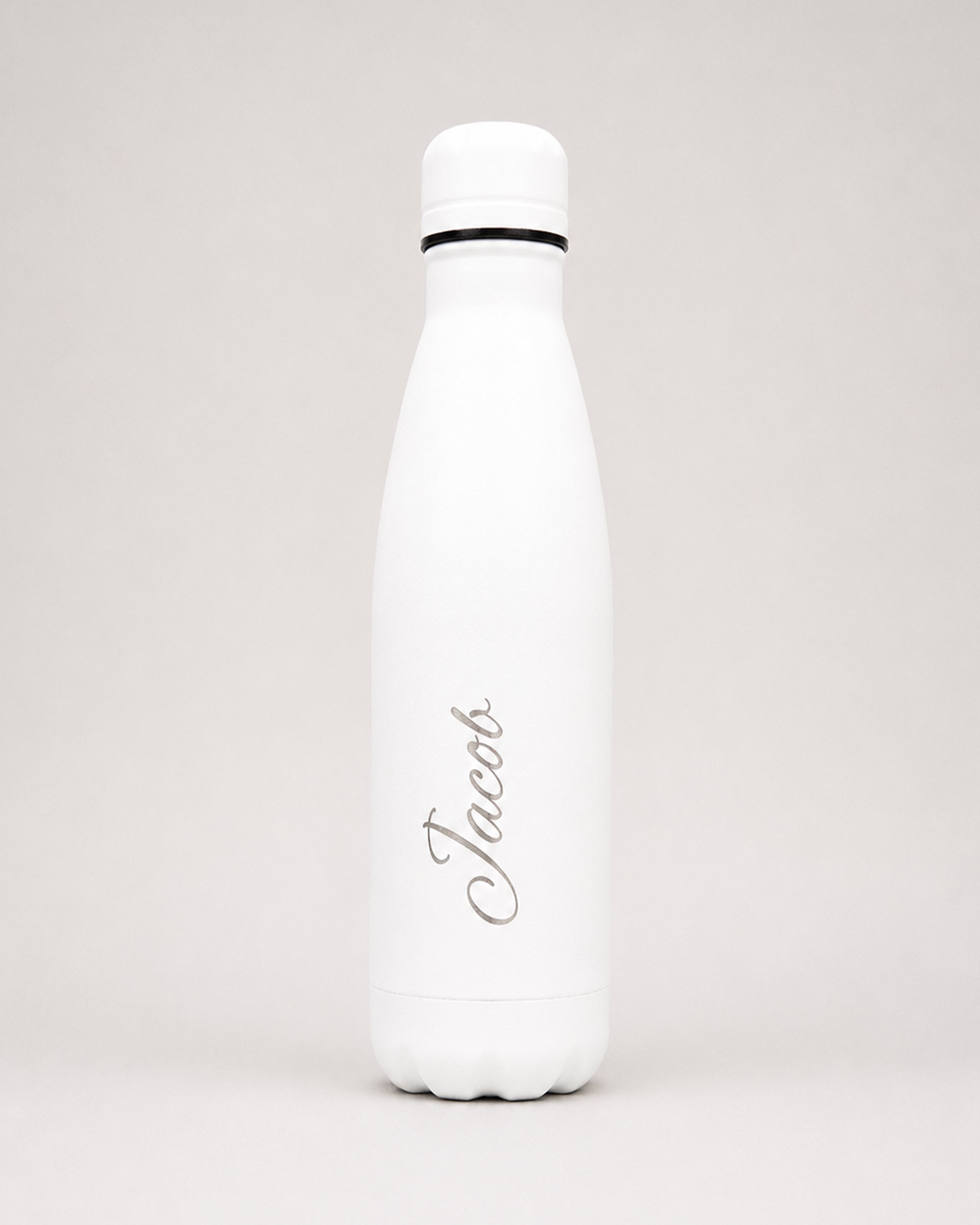 White Personalised Stainless Steel Water Bottle – 500ml | Versai