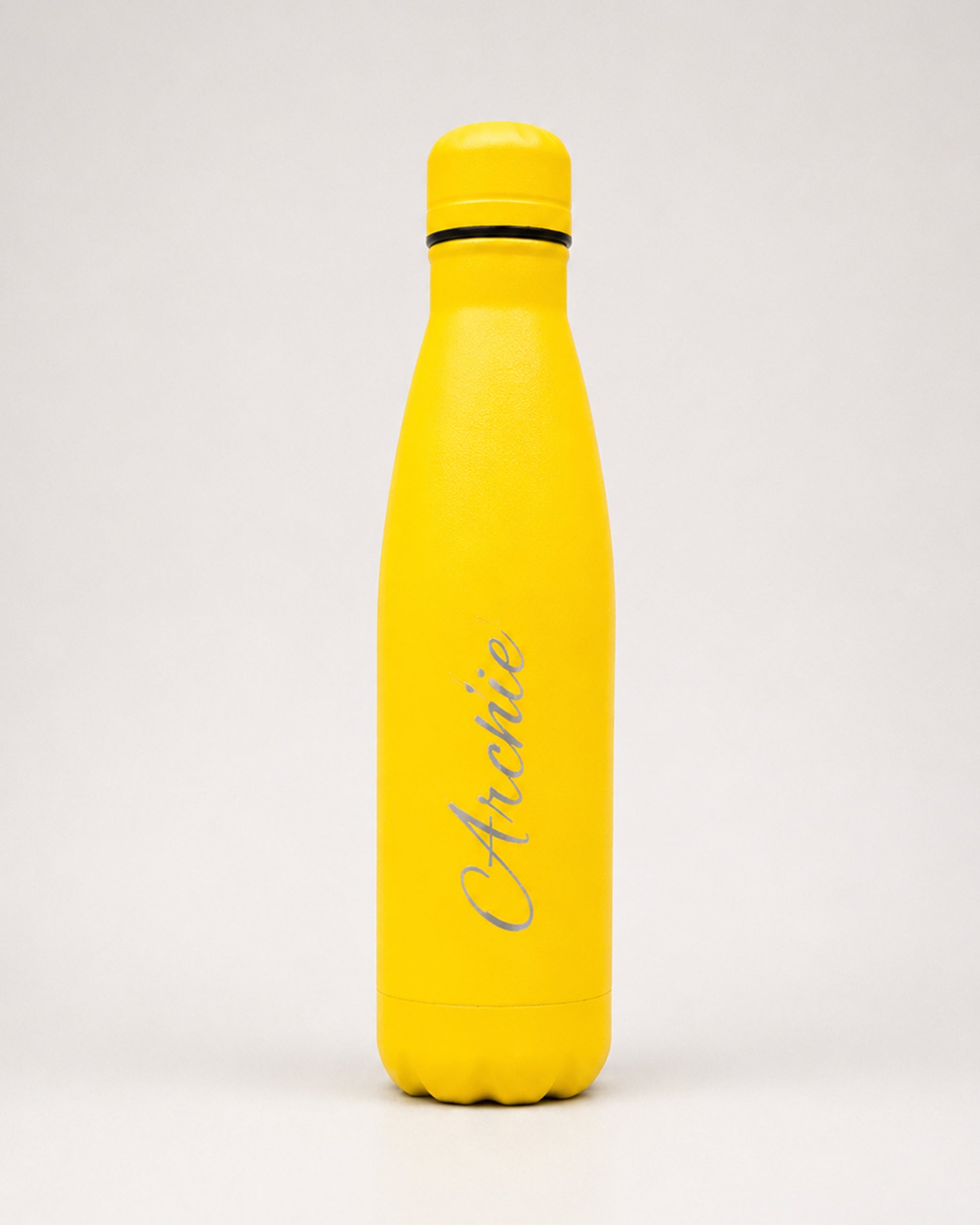 Yellow Personalised Stainless Steel Water Bottle – 500ml | Versai