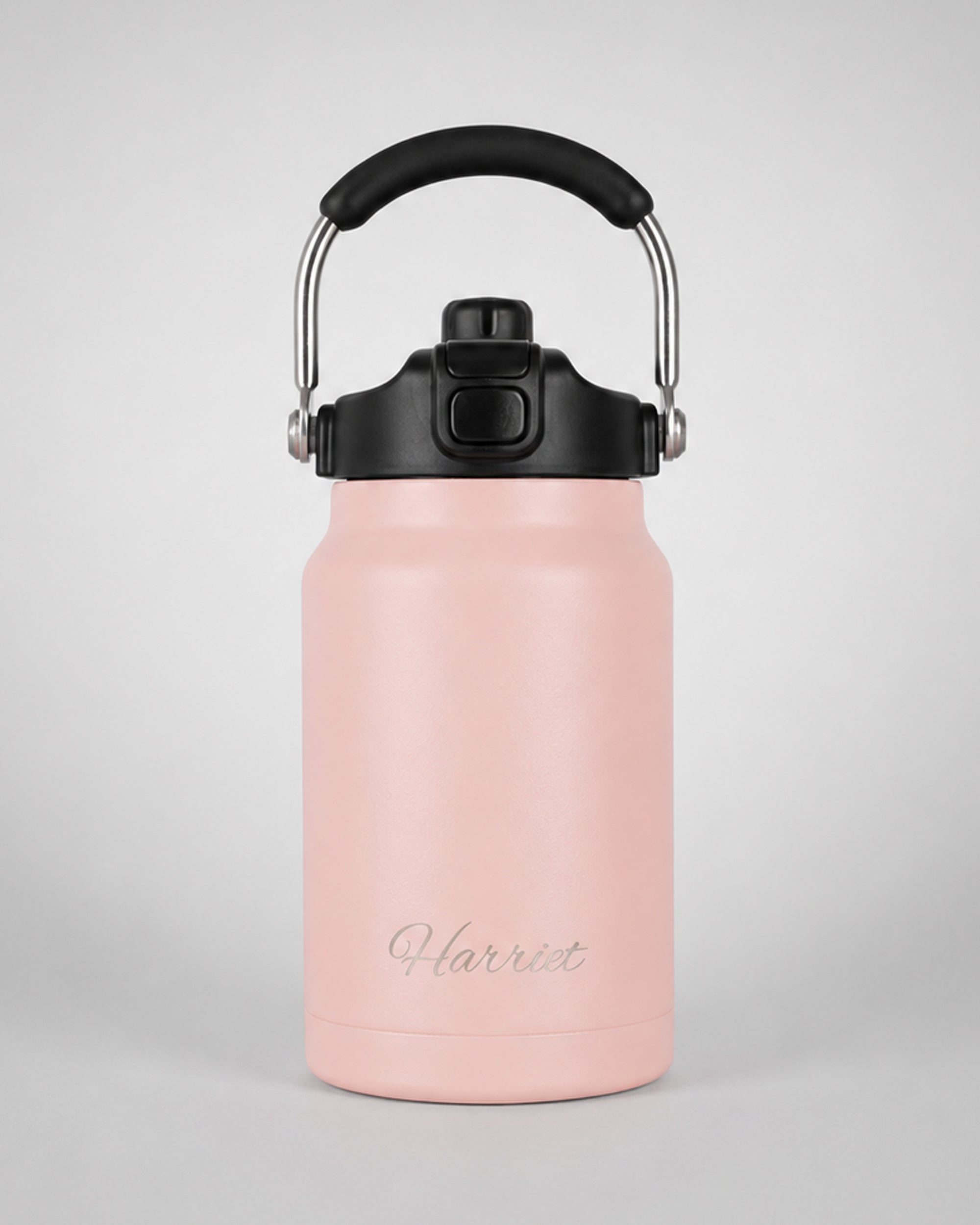 Versai 1.1L Pink Stainless Steel Straw Spout Water Bottle
