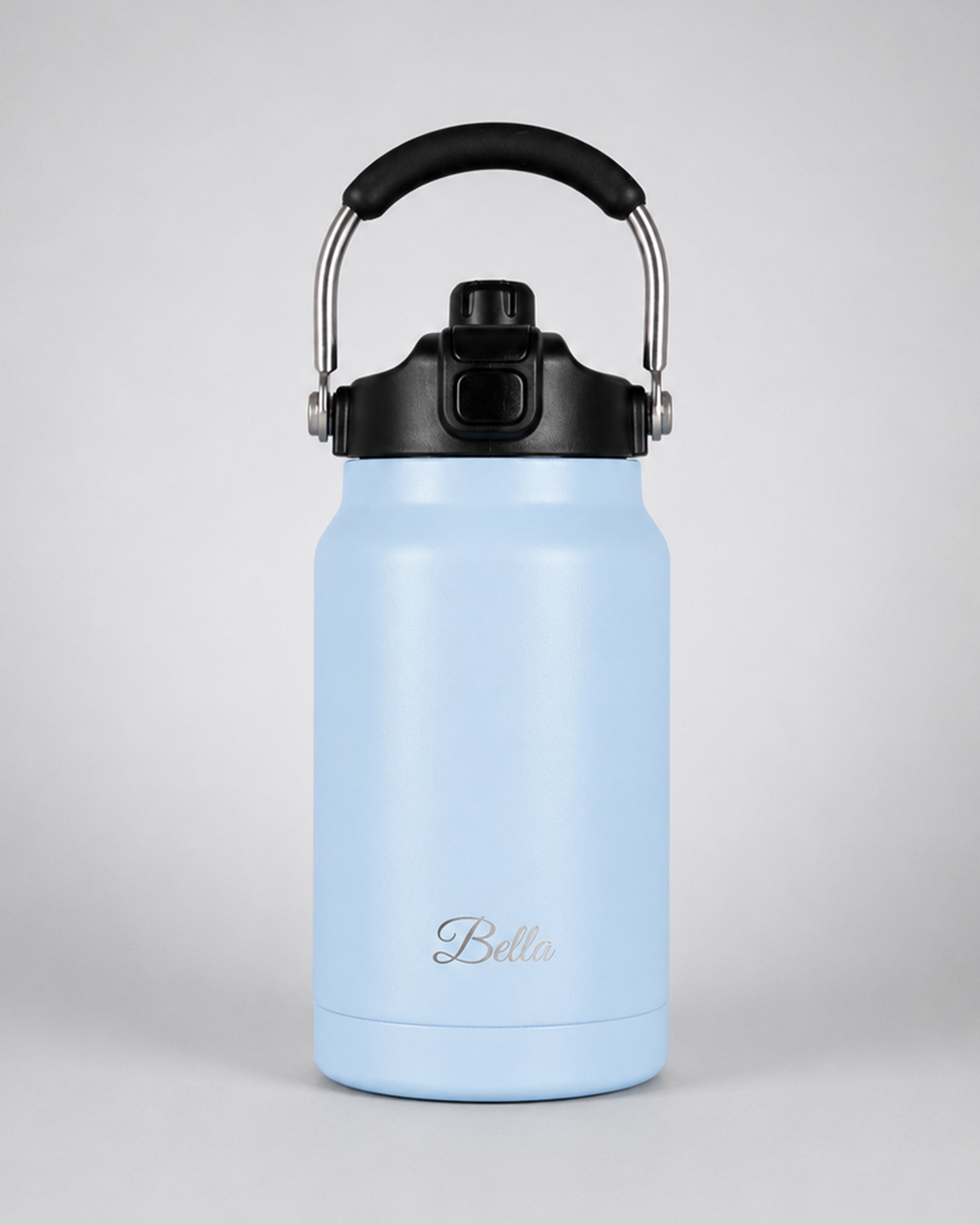 Versai 1.1L Sky Blue Stainless Steel Straw Spout Water Bottle