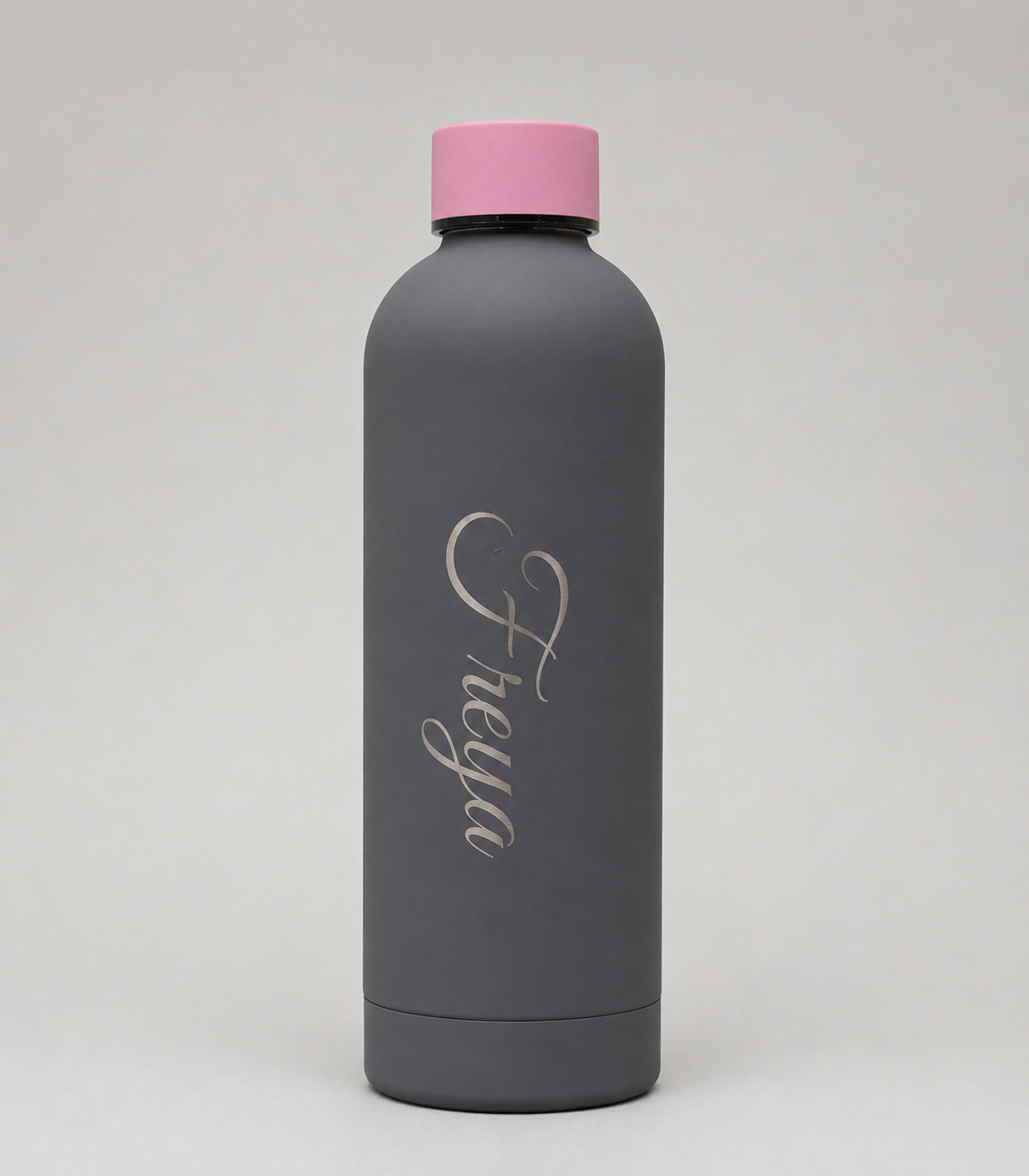 Personalised Stainless Steel EasyPour Water Bottle - 500ml & 750ml - Grey
