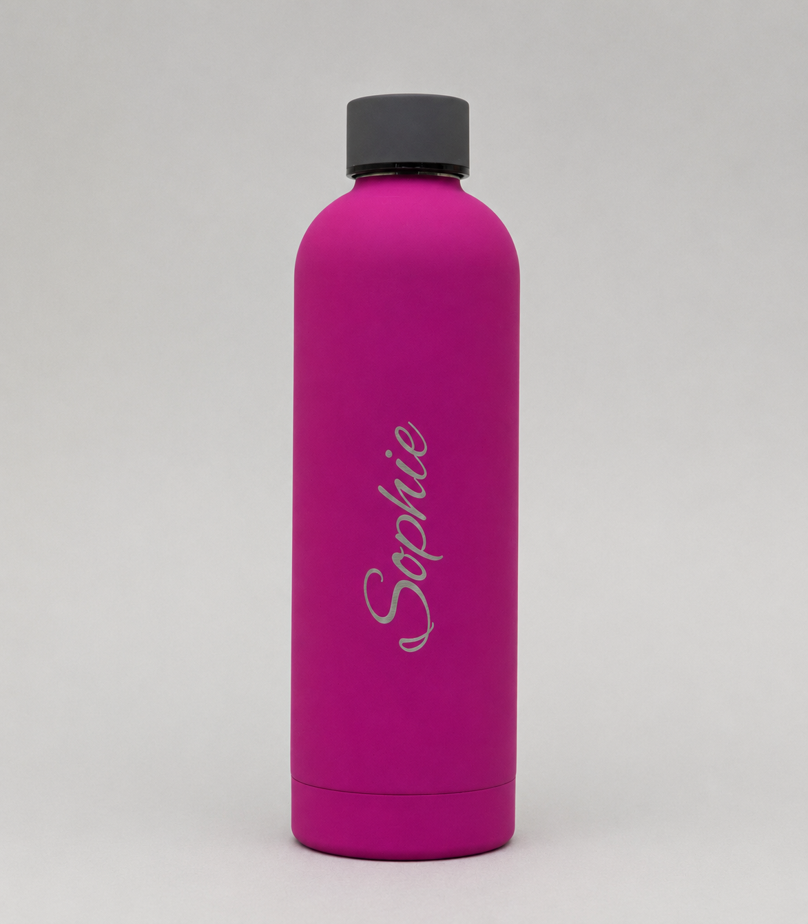 Personalised Stainless Steel EasyPour Water Bottle - 500ml & 750ml - Hot Pink